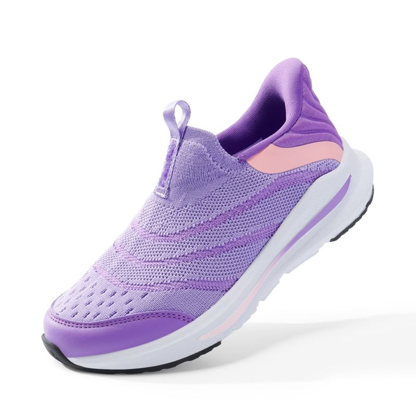 Kids Breathable Athletic Walking Sneakers - PURPLE -  0
